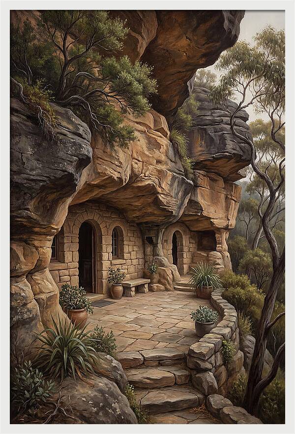 Cave Dwelling Carved Into Cliff Face