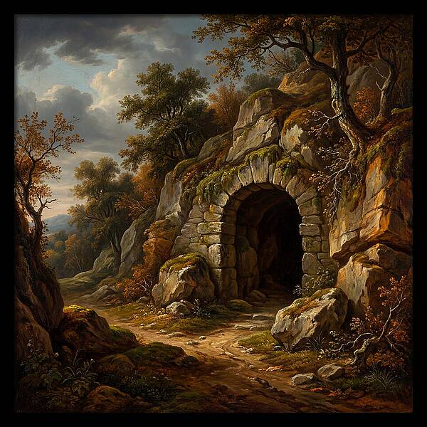 Cave Entrance Amidst Nature