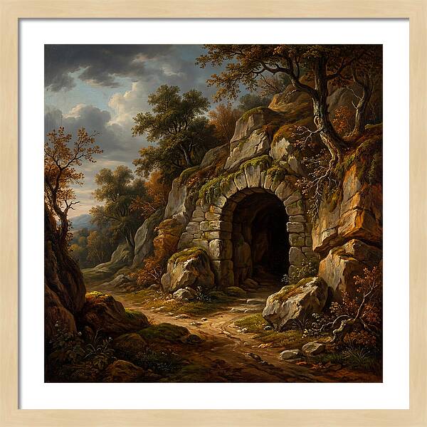 Cave Entrance Amidst Nature