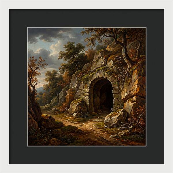 Cave Entrance Amidst Nature