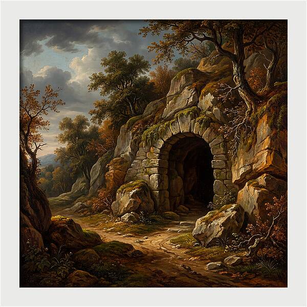 Cave Entrance Amidst Nature
