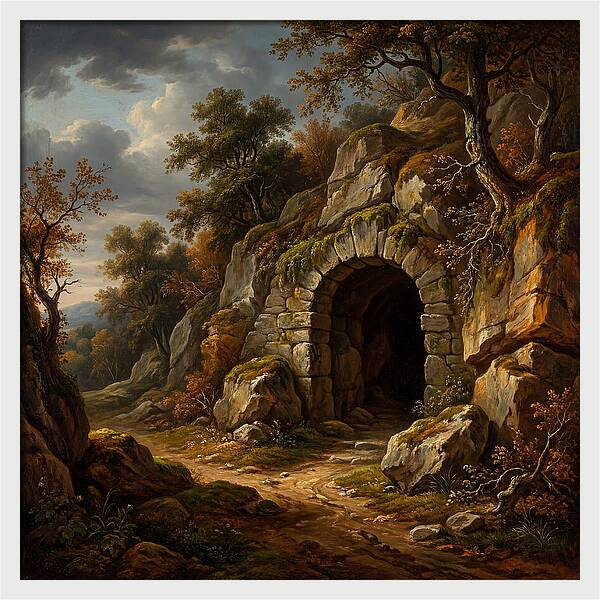 Cave Entrance Amidst Nature