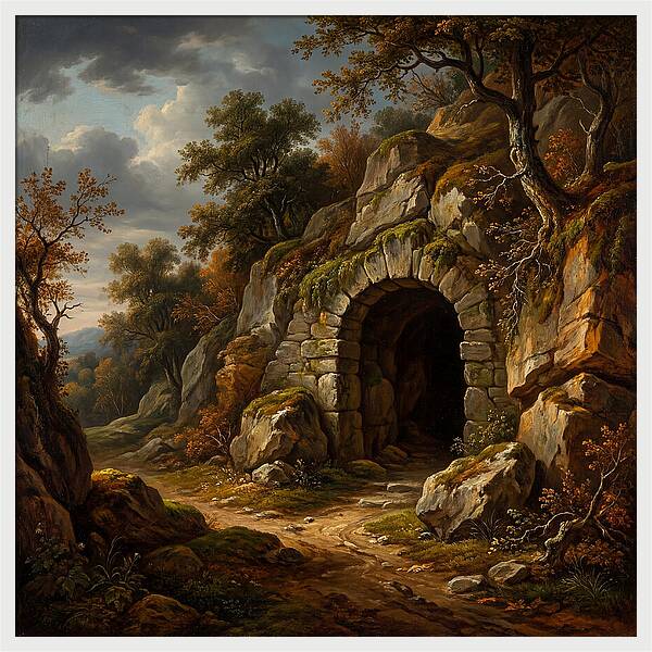 Cave Entrance Amidst Nature