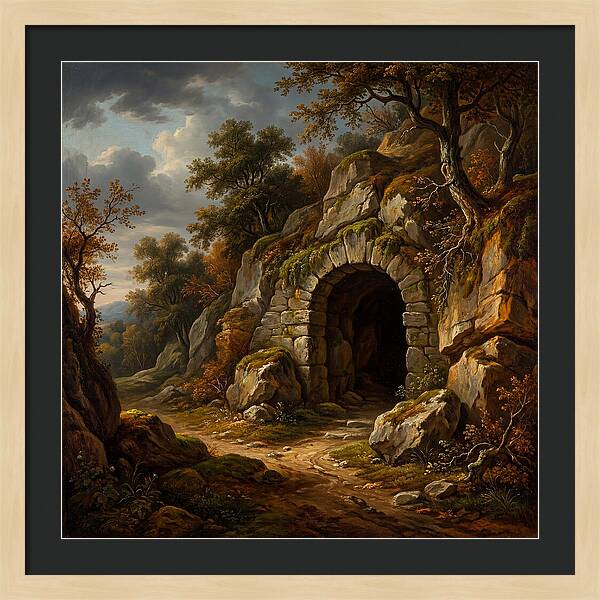 Cave Entrance Amidst Nature