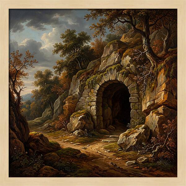 Cave Entrance Amidst Nature