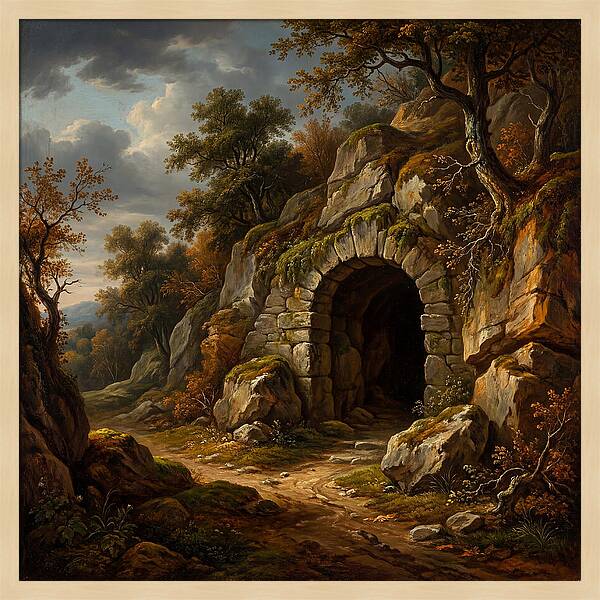 Cave Entrance Amidst Nature