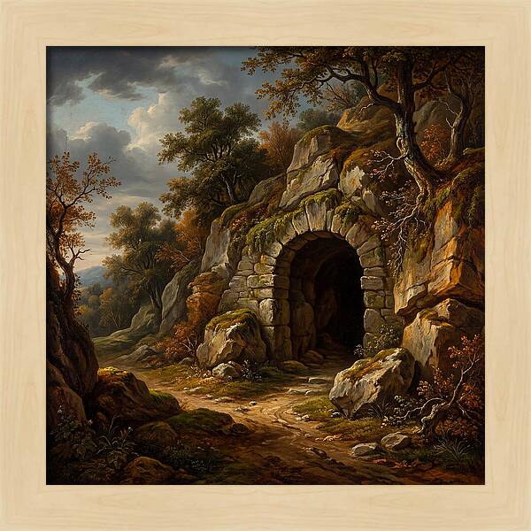 Cave Entrance Amidst Nature