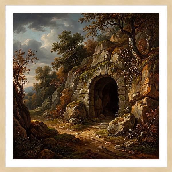Cave Entrance Amidst Nature