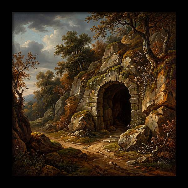 Cave Entrance Amidst Nature