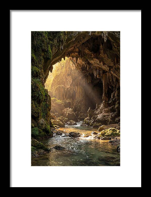 Cave Entrance Illuminated By Sunlight