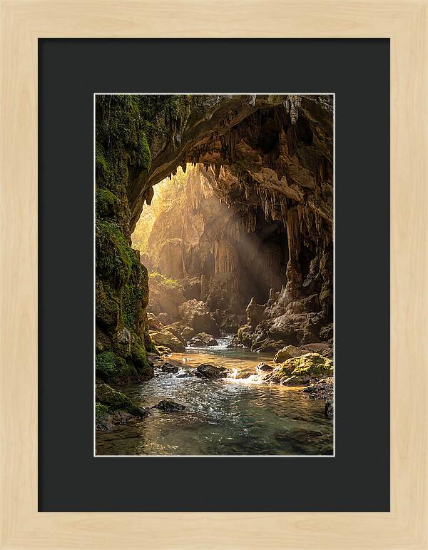 Cave Entrance Illuminated By Sunlight