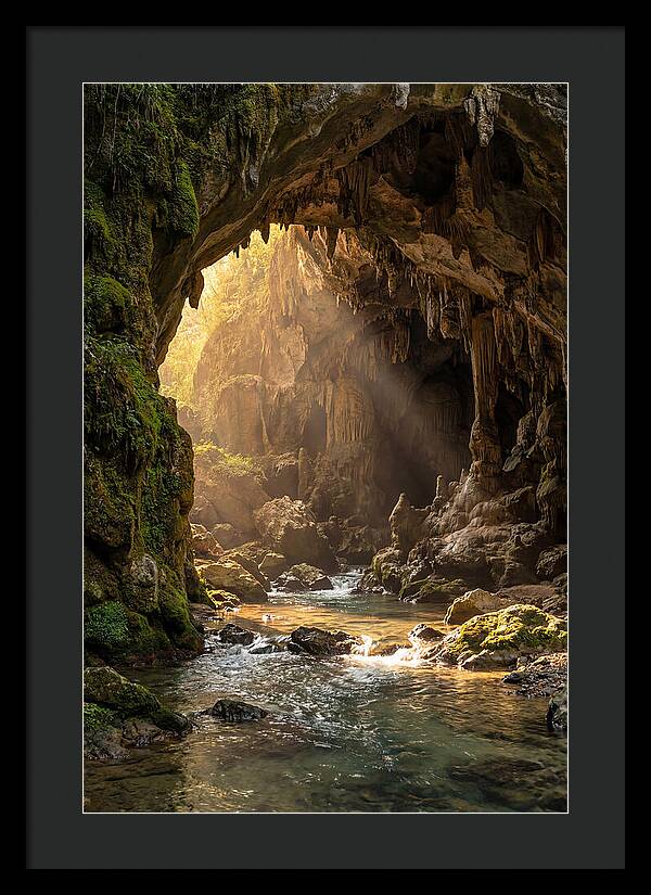 Cave Entrance Illuminated By Sunlight