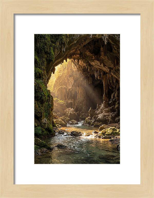 Cave Entrance Illuminated By Sunlight