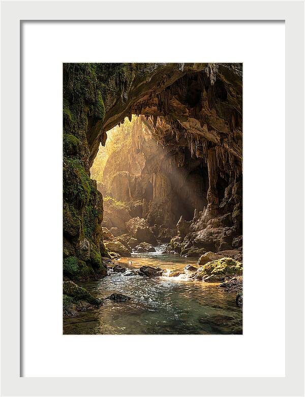 Cave Entrance Illuminated By Sunlight