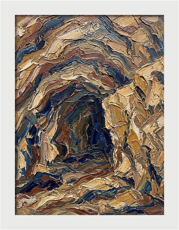 Cave Entrance In Earthy Tones