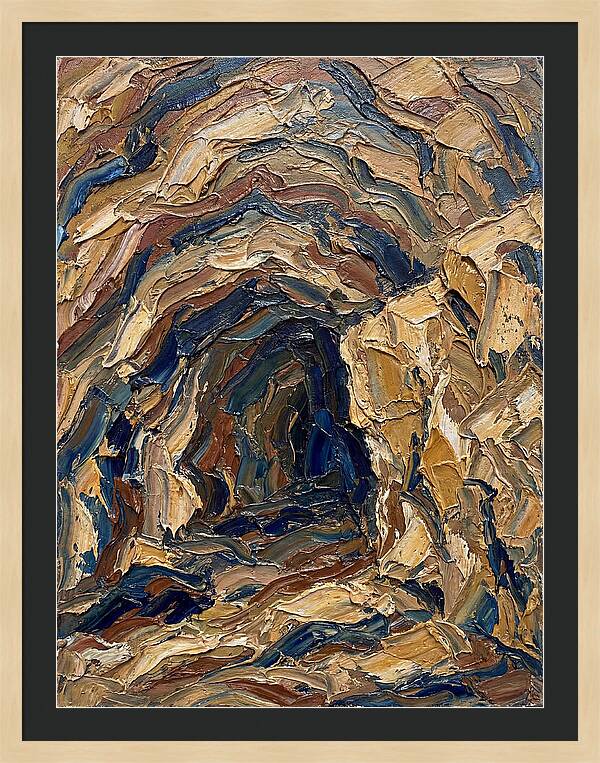 Cave Entrance In Earthy Tones