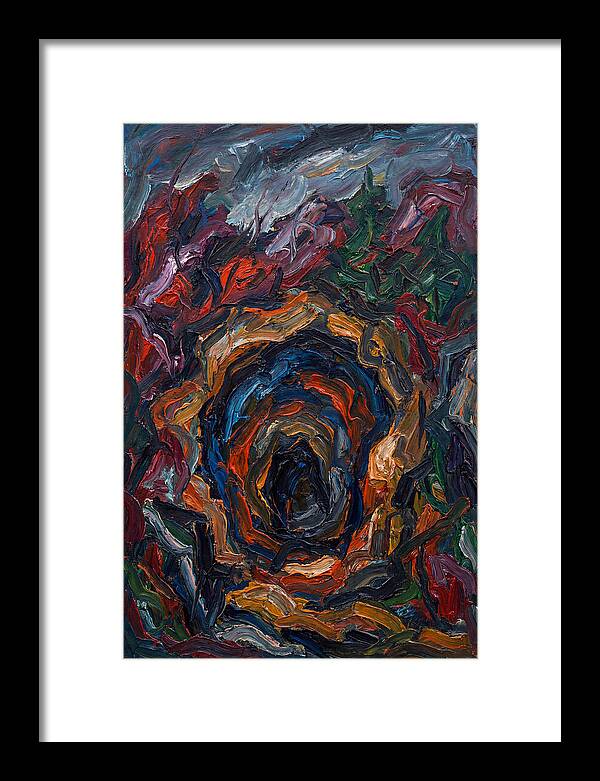 Cave Entrance In Expressionist Style