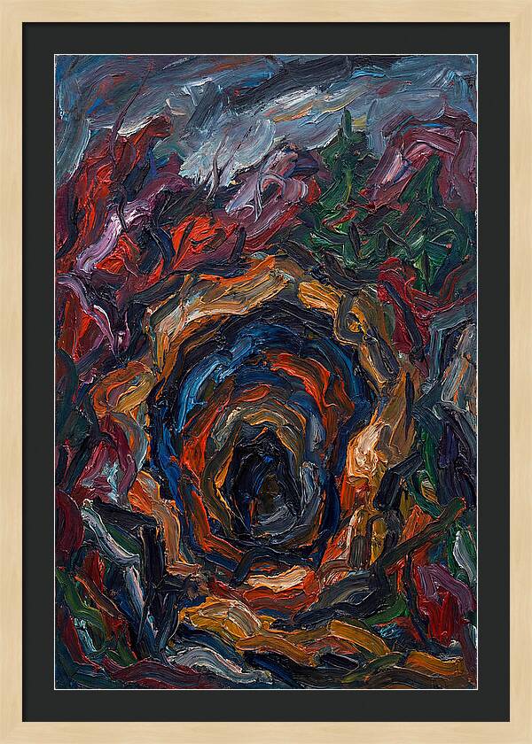 Cave Entrance In Expressionist Style