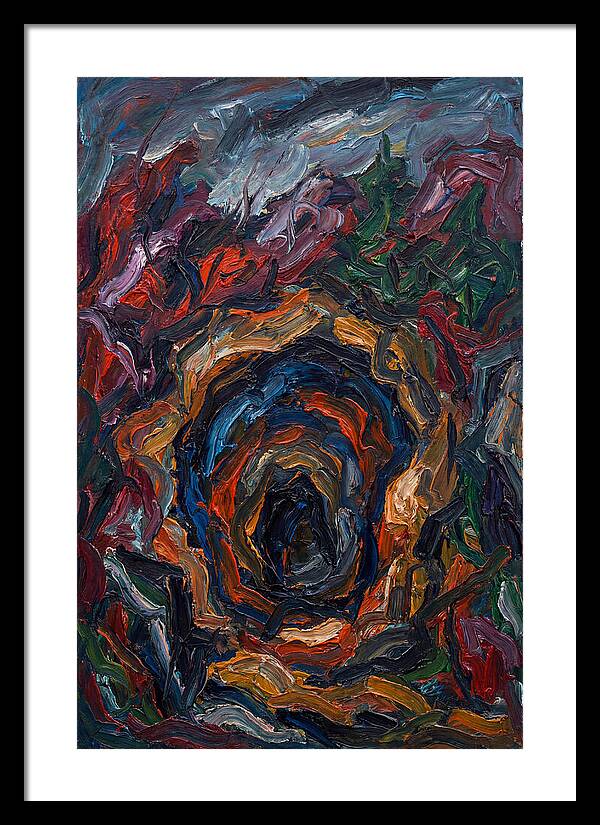 Cave Entrance In Expressionist Style