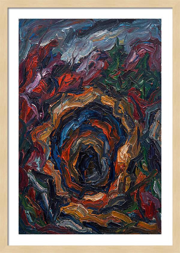 Cave Entrance In Expressionist Style