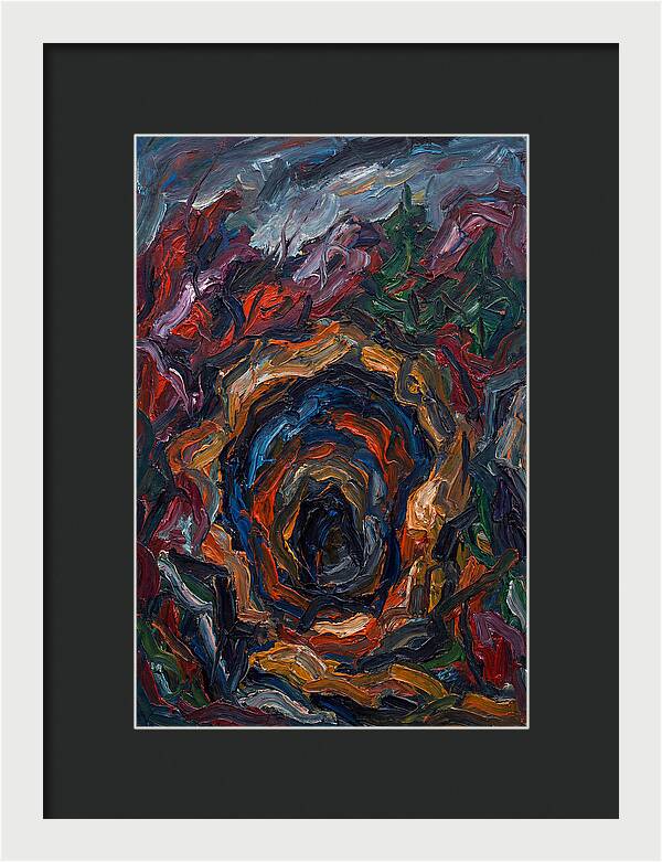 Cave Entrance In Expressionist Style