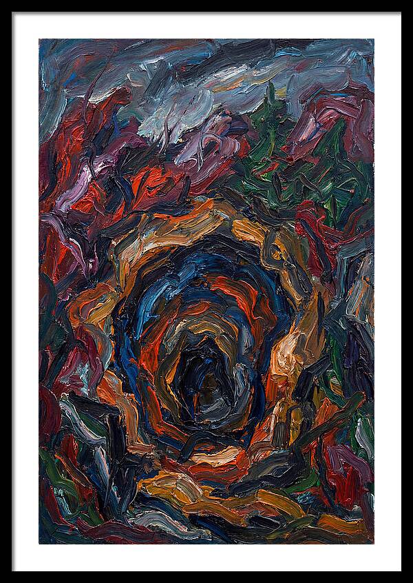 Cave Entrance In Expressionist Style