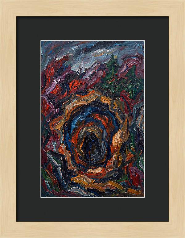 Cave Entrance In Expressionist Style