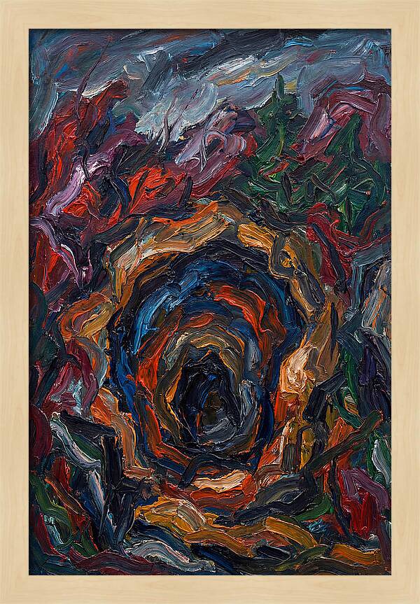 Cave Entrance In Expressionist Style