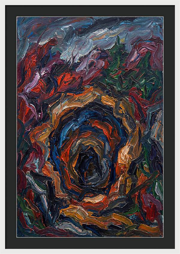 Cave Entrance In Expressionist Style
