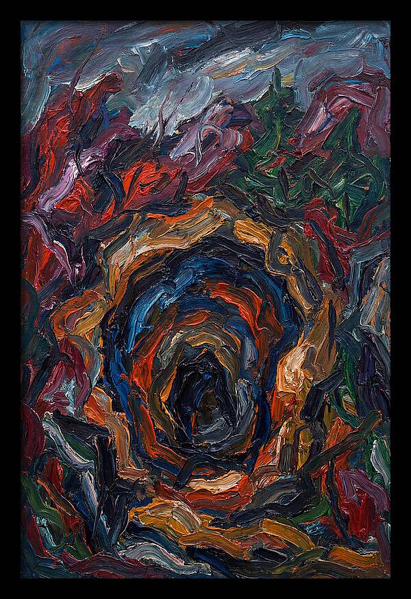 Cave Entrance In Expressionist Style