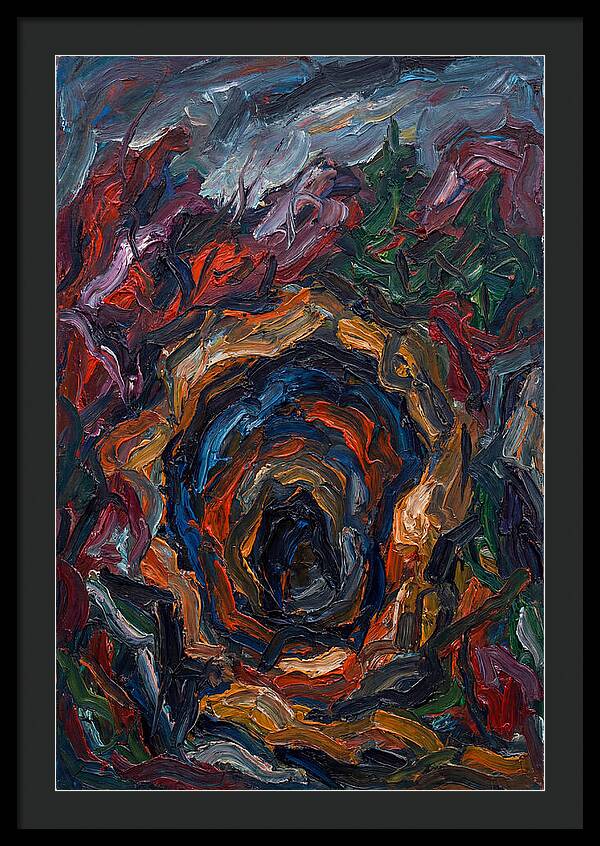 Cave Entrance In Expressionist Style