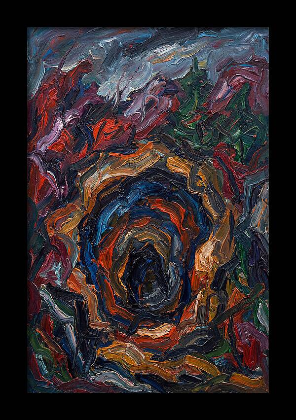 Cave Entrance In Expressionist Style