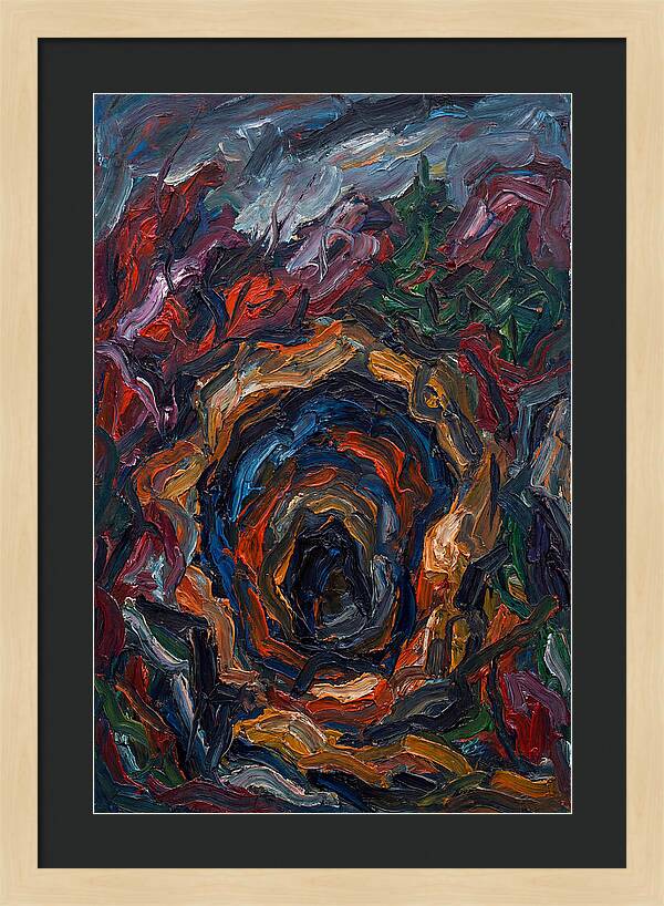 Cave Entrance In Expressionist Style