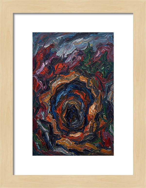 Cave Entrance In Expressionist Style
