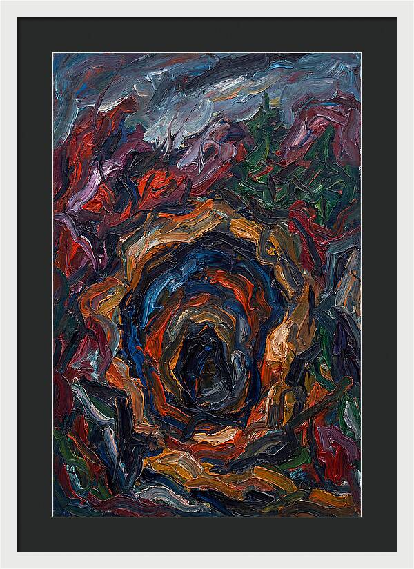 Cave Entrance In Expressionist Style