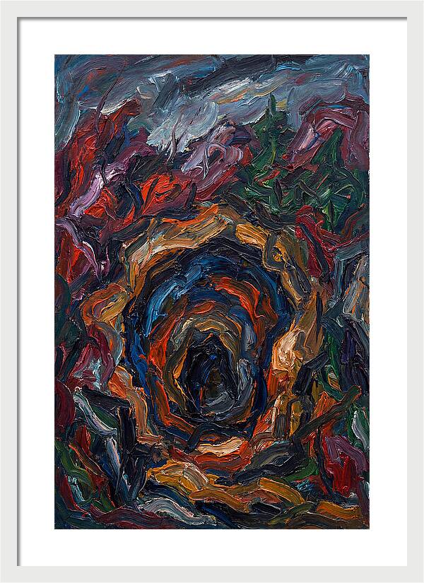 Cave Entrance In Expressionist Style