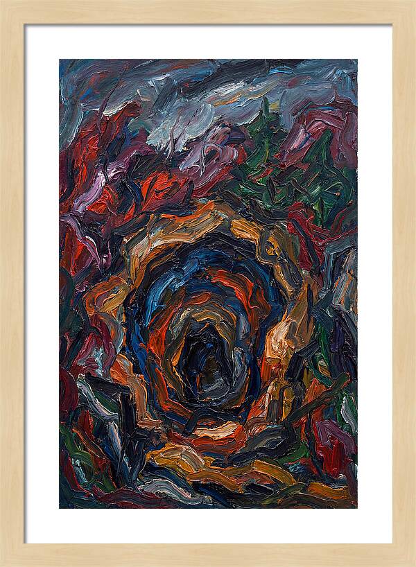 Cave Entrance In Expressionist Style