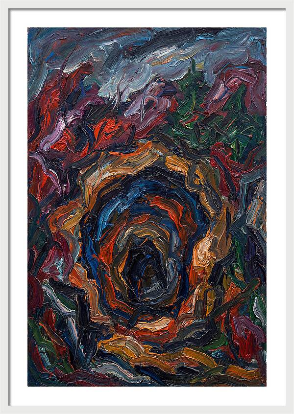 Cave Entrance In Expressionist Style