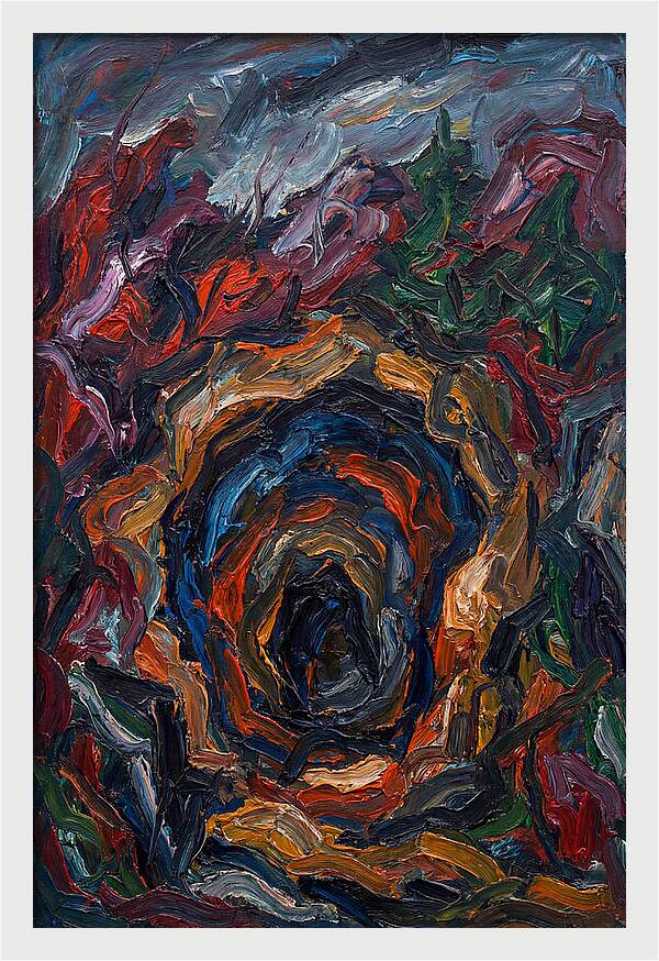 Cave Entrance In Expressionist Style