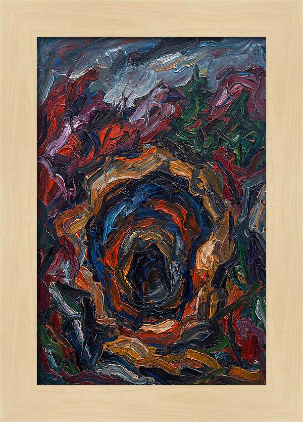 Cave Entrance In Expressionist Style