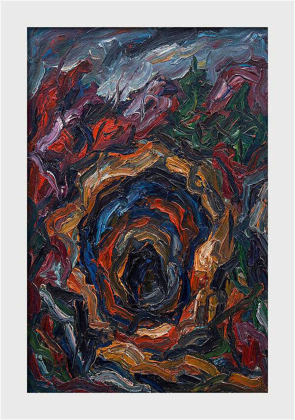 Cave Entrance In Expressionist Style
