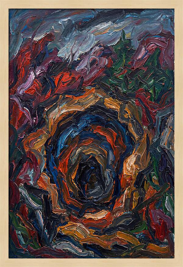 Cave Entrance In Expressionist Style