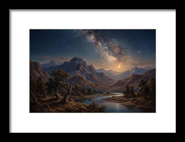 Celestial Serenity Over Mountains