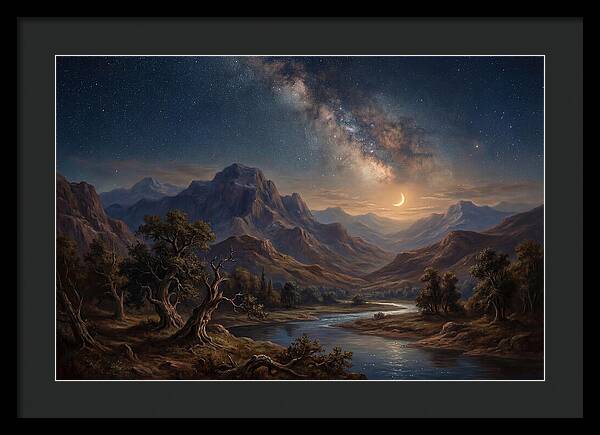 Celestial Serenity Over Mountains