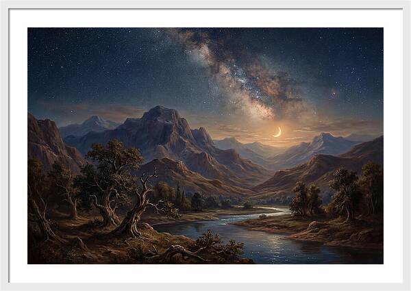 Celestial Serenity Over Mountains