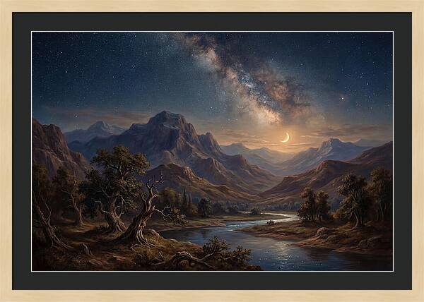 Celestial Serenity Over Mountains