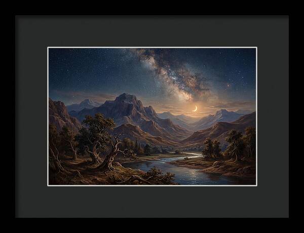 Celestial Serenity Over Mountains