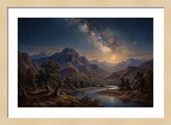 Celestial Serenity Over Mountains
