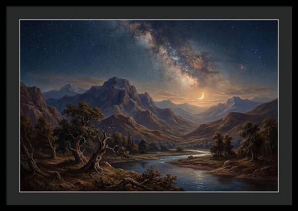 Celestial Serenity Over Mountains