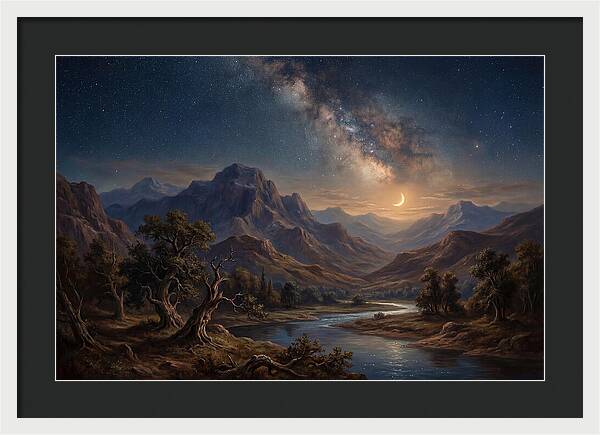 Celestial Serenity Over Mountains